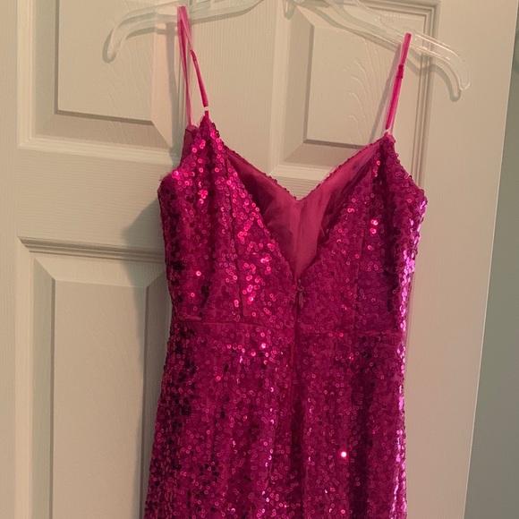 Prom/Homecoming/Formal Pink Sequin Dress - Picture 3 of 4